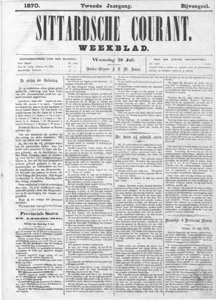  1870- Bijvoegsel Sittardsche Courant, 2e jaargang, 20 juli 1870